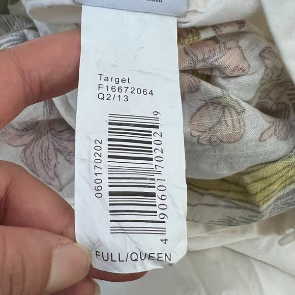 Threshold Duvet Cover Full Queen and 2 Pillow Cases Botanical Floral 100% Cotton - Picture 11 of 13